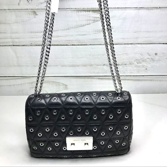 Michael Kors Black Chain Shoulder Bag NWT - Picture 1 of 7